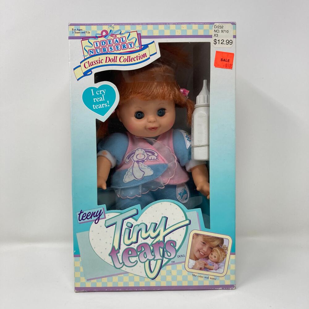 Vintage Ideal Nursery Teeny Tiny Tears Baby Doll New In Box Red Hair 1991 Tyco